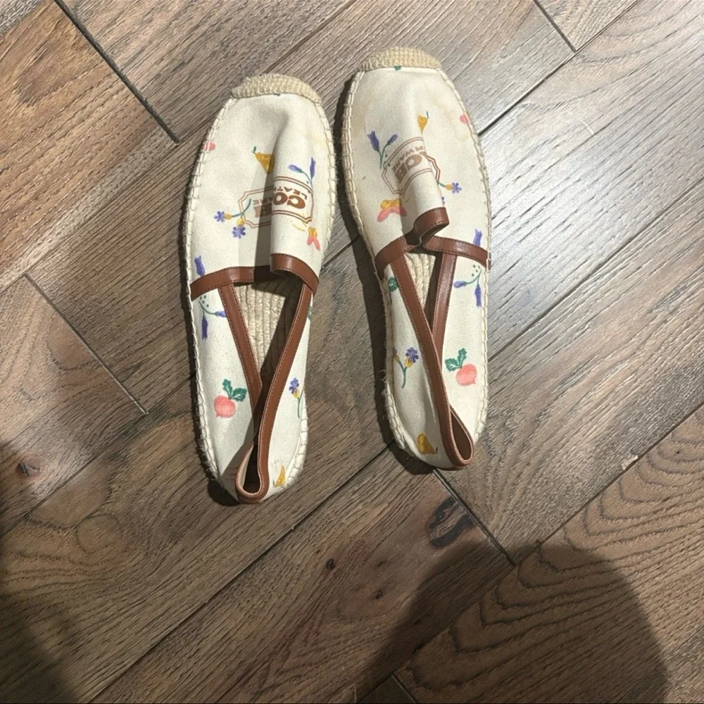 Embroidered Canvas coach Espadrilles - Picture 1 of 1